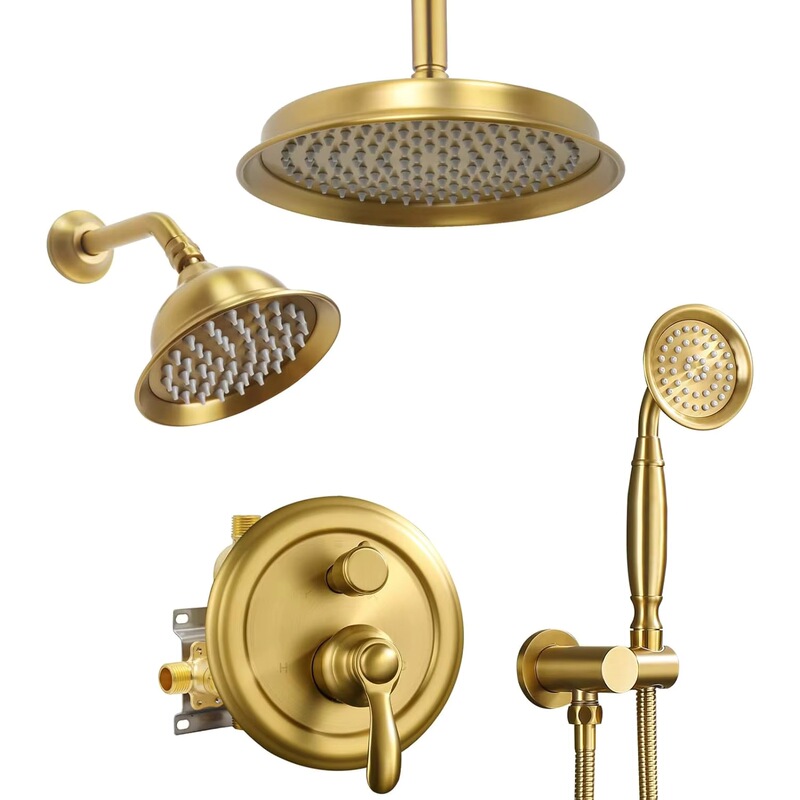 Cross-Border Concealed Shower System Shower Faucet Set with Pressure Balancing Valve Hidden Shower System