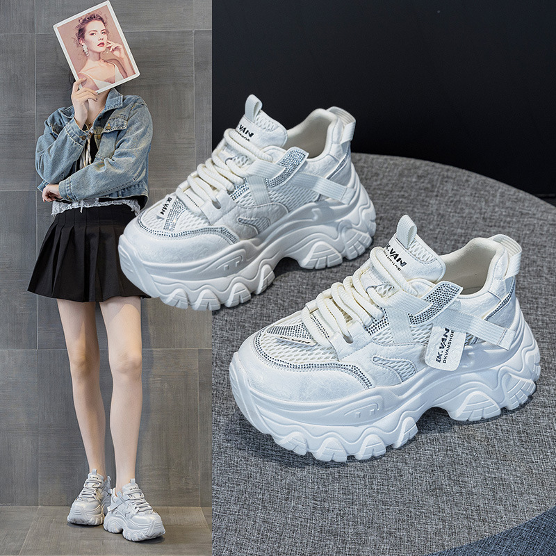 High-top dad sneakers for women, 2026 spring and autumn new model, stylish and versatile, lightweight, breathable, comfortable sports and casual shoes for students High-top dad sneakers for women, 2026 spring and autumn new model, stylish and versatile, lightweight, breathable, comfortable sports and casual shoes for students