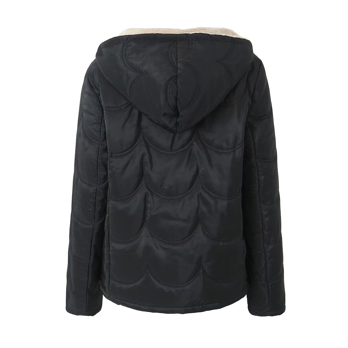Women's Winter Coat Hooded Velvet Lined Thick Warm Casual Jacket_voghion.com