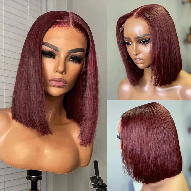 Bob human hair wigs body wave front lace wig short hair wave head cover in stock generation hair Bob human hair wigs body wave front lace wig short hair wave head cover in stock generation hair