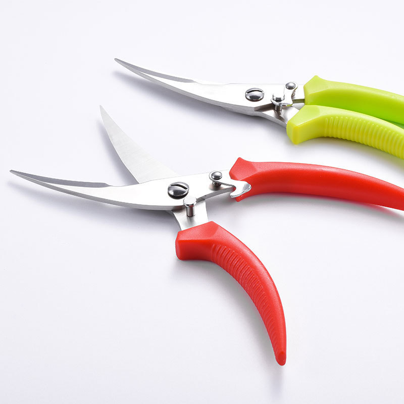 Tijeras de hueso de pollo de tres colores fuertes de acero inoxidable, barbacoa de hotel, fauces de pollo, pescado, mariscos, tijeras de cocina