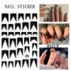 White red nail stickers for nails, fake nails