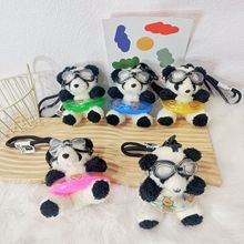 可爱毛绒小熊猫潜水员熊猫玩偶游泳圈夏天旅游纪念创意包包钥匙扣