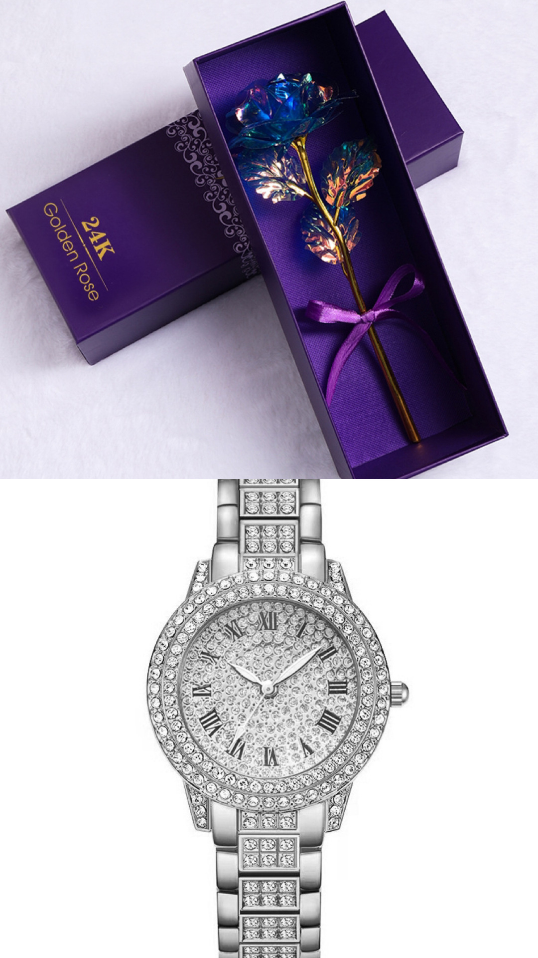 Gold Foil Rose Gift Set With Decorative Design For Any Occasion_voghion.com