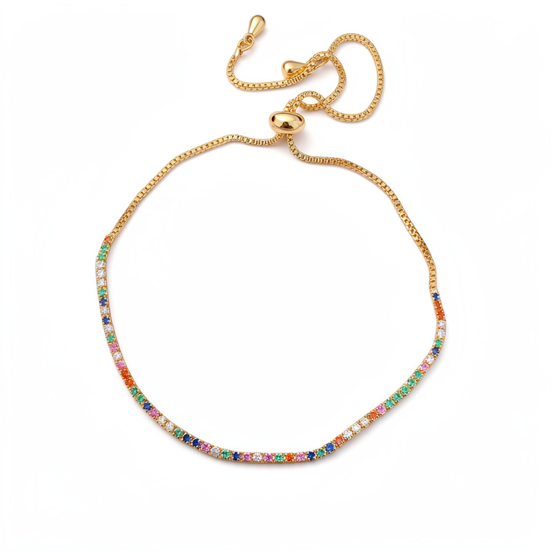 18 quilates de oro real pulsera de piedra de aluminio ligera de lujo pulsera de nicho temperamento simple moda casual joyas al por mayor