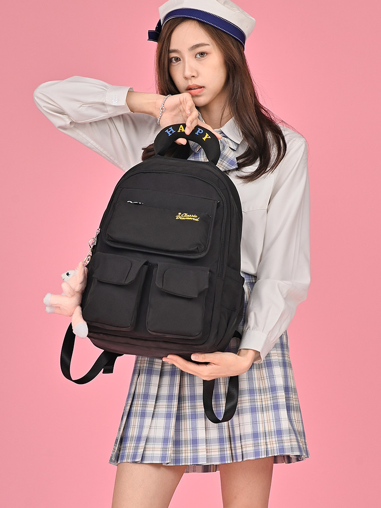 2022高中背包初中大学生校园中学生书包双肩包女韩版潮流时尚