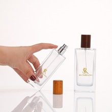 30ML50ML100ML透明玻璃+荷木瓶盖 简约香水分装瓶