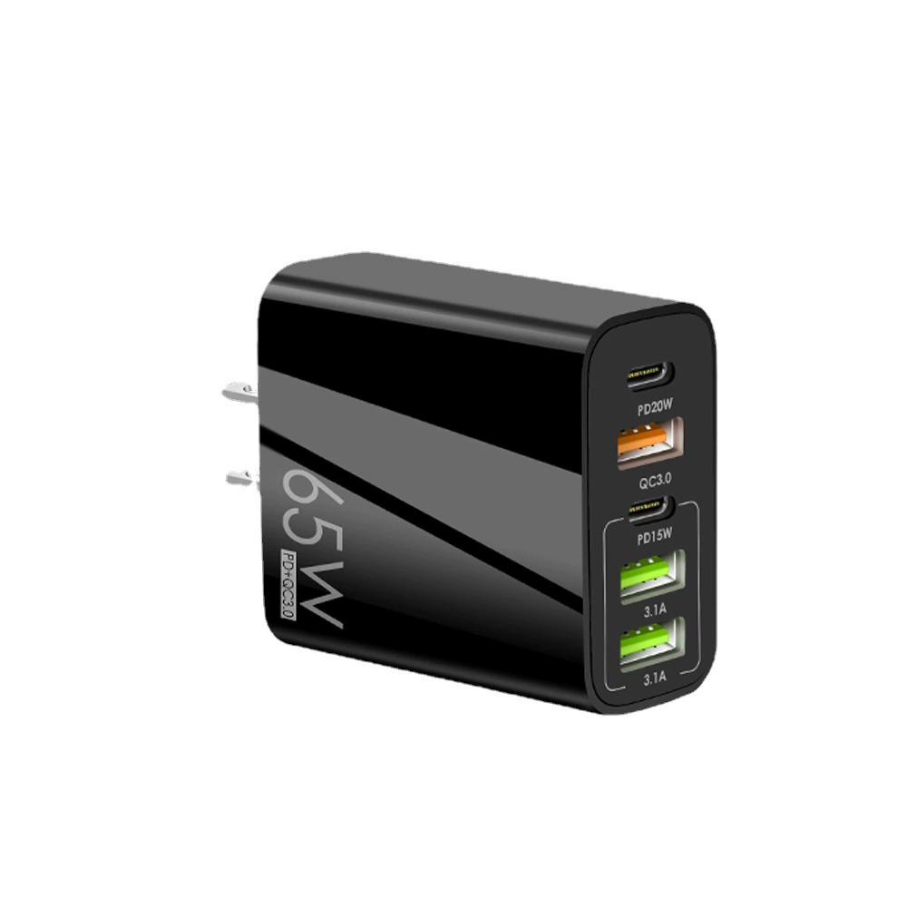 65W многоразъемное зарядное устройство с двойным PD+3USBQC3.0 адаптер зарядного устройства Type-C для путешествий