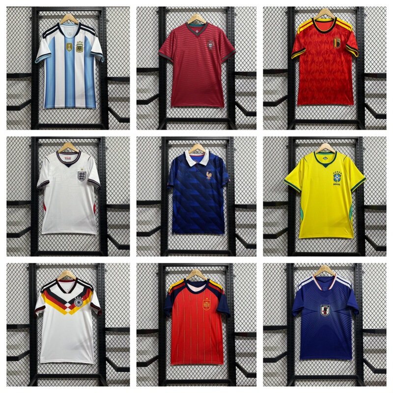26 New World Cup Jerseys from Germany, Brazil, Argentina, Spain, England, Italy, and Portugal