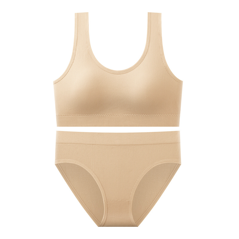 Traje trasero deportivo sin costuras, sujetador fruncido con almohadilla para el pecho para mujer, chaleco a prueba de golpes para correr yoga, ropa interior a juego