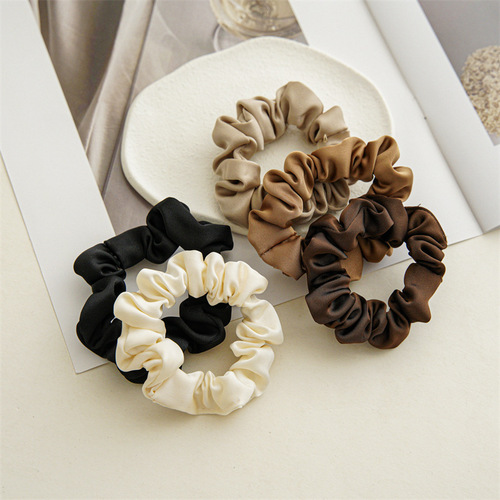  simple temperament French satin small intestine hair tie women's versatile high-end hair tie wholesale