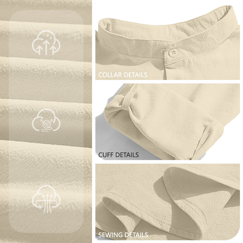 Amazon nueva camisa de hombre de color sólido, camisa de algodón de manga larga, camisa de comercio exterior de moda casual de tamaño grande, hombre