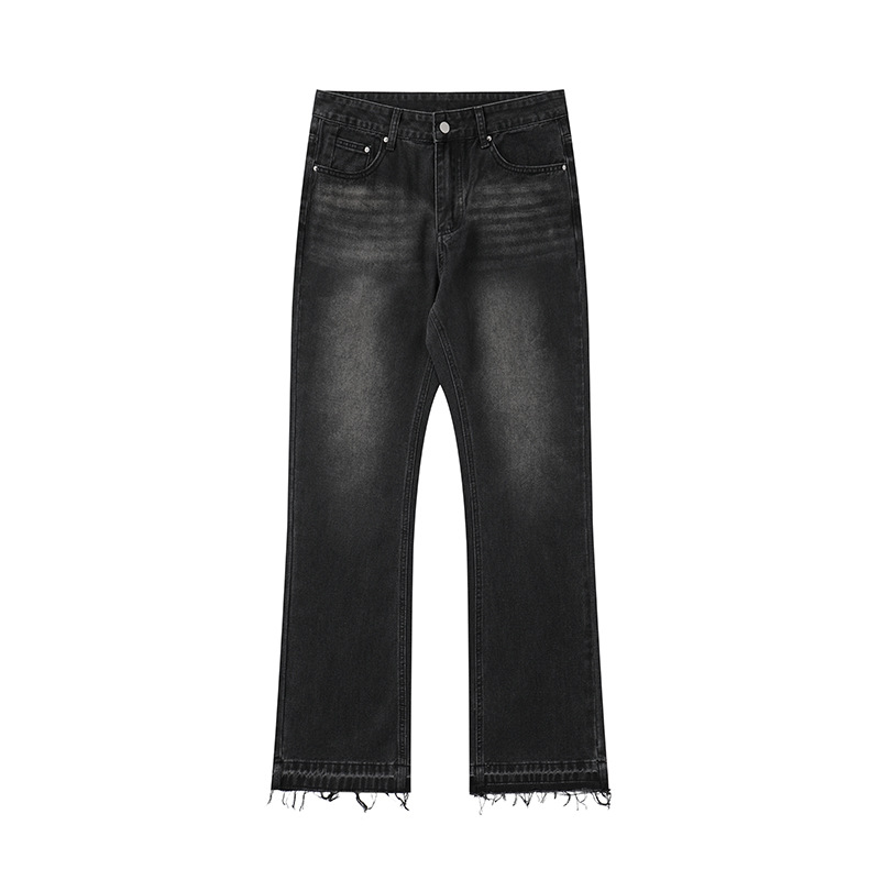 2025 New Men's Casual Straight-Leg Jeans Boyfriend Style Stacked Denim Trousers Four Seasons Trend Youth
