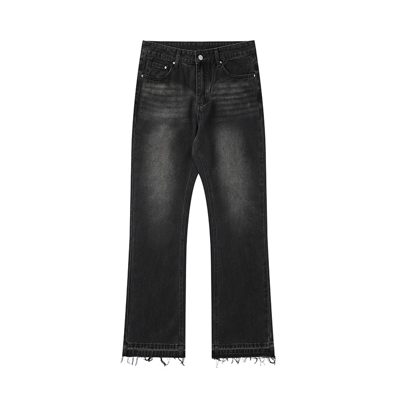 2025 New Men's Casual Straight-Leg Jeans Boyfriend Style Stacked Denim Trousers Four Seasons Trend Youth