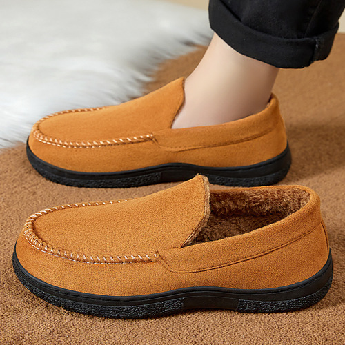 Men's Winter Boot with Fleece Lining and Thick Padding, Large Size, Warm and Stylish Snow Boots, Easy-to-Wear Cotton Boots
