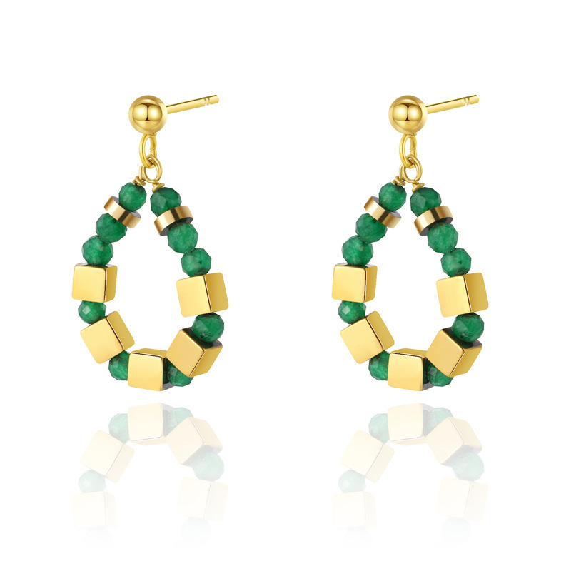 Oferta especial experiencia europea y americana joyería de acero titanio vacío galvanoplastia no decoloración no alérgica joyería pendientes collar fábrica al por mayor