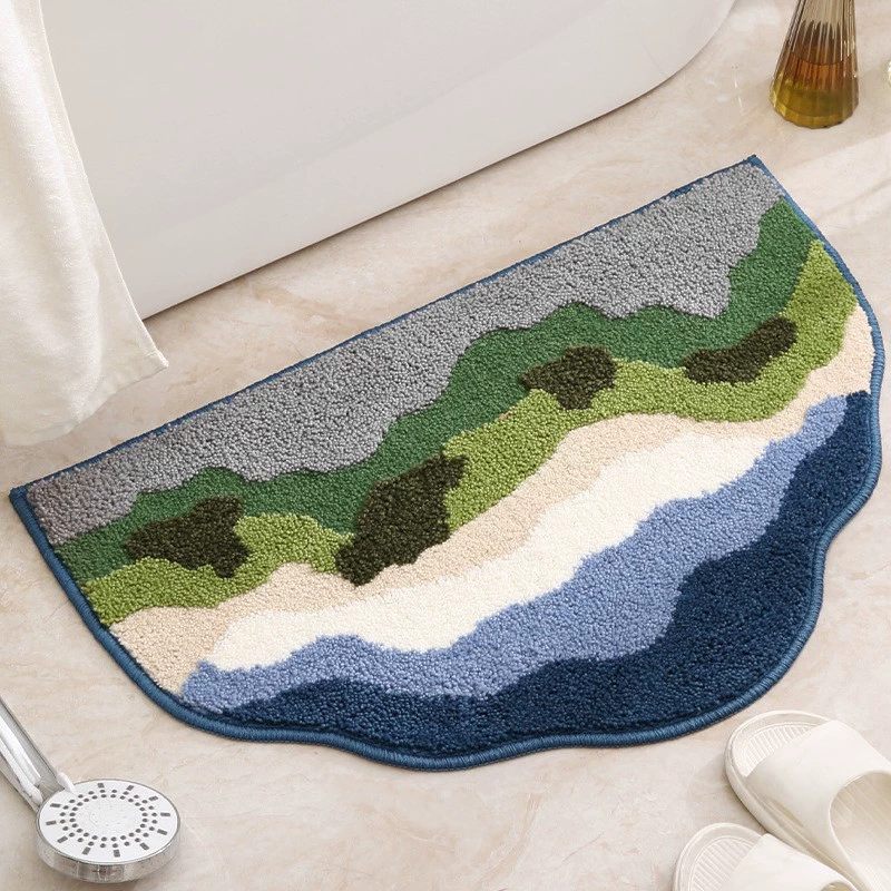 Искусственный мех коврик для пола, нескользящий, водопоглощающий, 40×60–80×120 см, милые цветочные и звериные принты