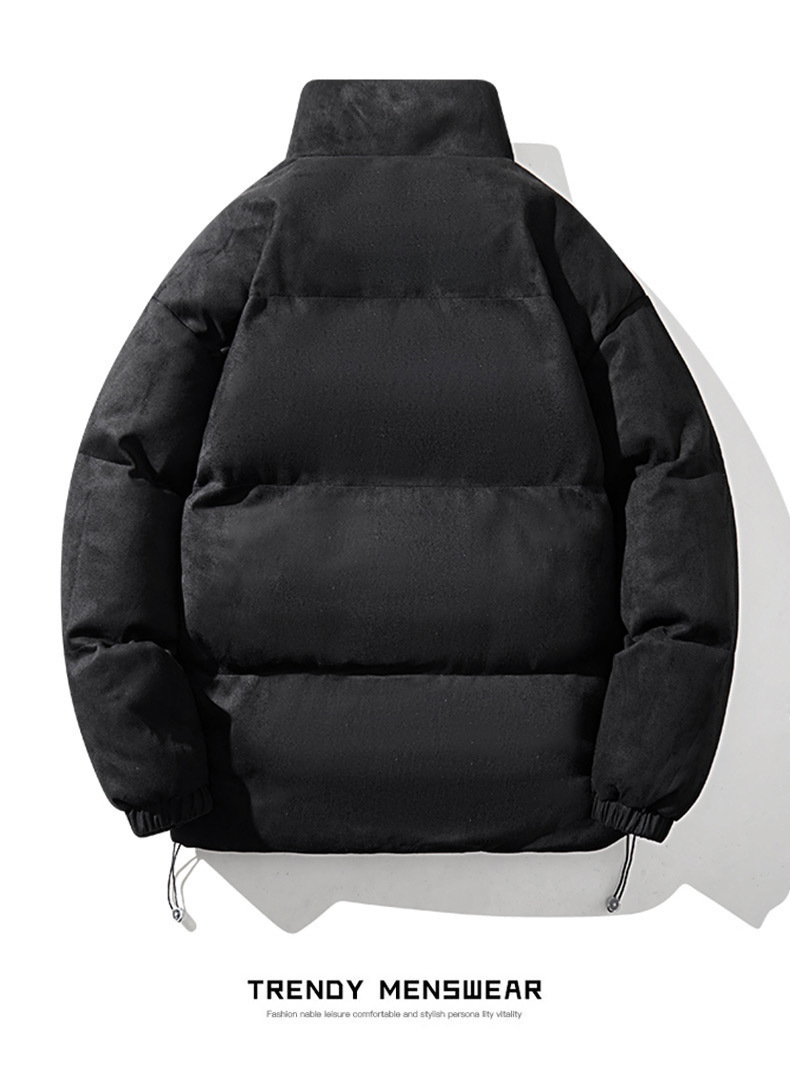 Men's Puffer Jacket Stand Collar Lightweight Winter Coat Minimalist_voghion.com
