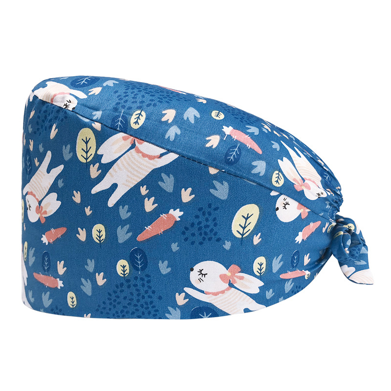 Nuevo lindo pequeño Panda de dibujos animados lindo patrón niña enfermera sombrero quirúrgico tapa de trabajo sombrero Tapa Protectora