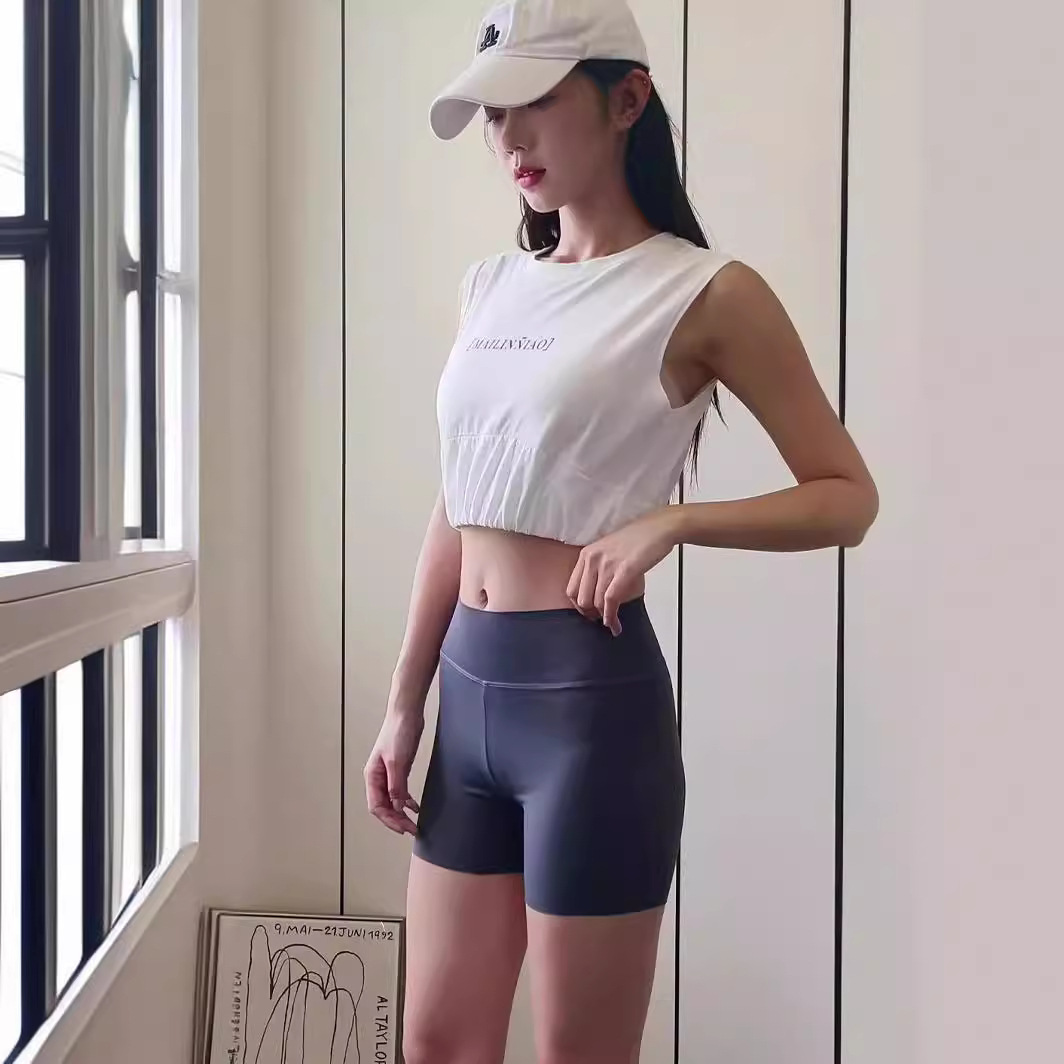 Shark Skin Leggings Women's Summer Thin Outer Wear Slim-Fit Belly-Tucking Hip-lifting Three-point High Waist Printing Barbie Yoga Pants