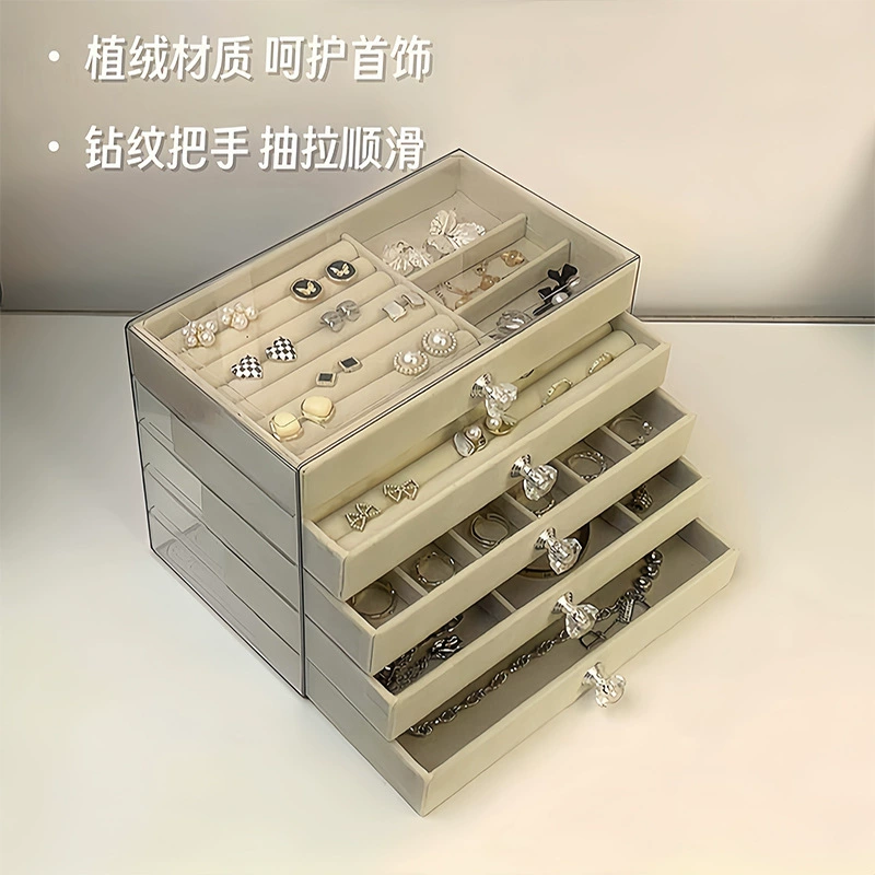 Высокое чувство многослойная коробка для ювелирных изделий пылезащитный ящик с выдвижным ящиком для ювелирных изделий Изысканная коробка для ожерелья браслет для хранения ювелирных изделий