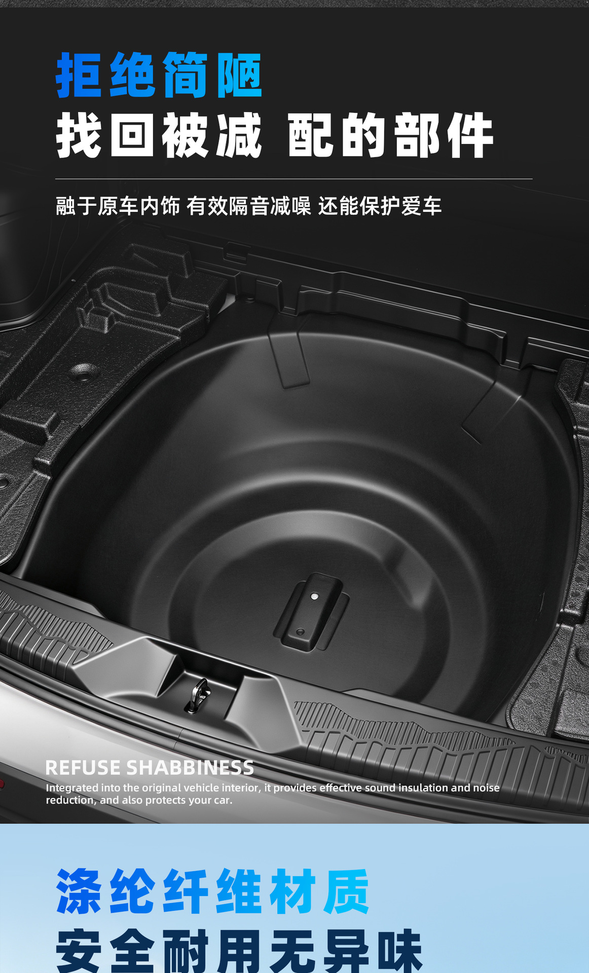 Suitable for Subaru Forester trunk spare tire soundproofing cotton, sixth-generation Forester trunk soundproofing, car interior accessories