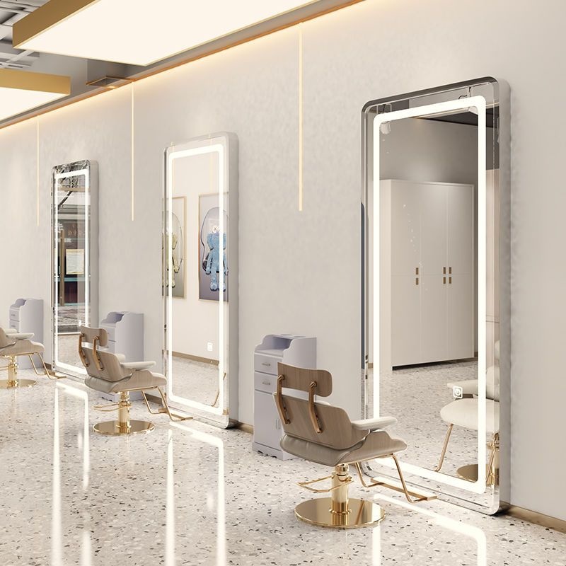 Barbería espejo salón de belleza mesa especial pared mirror image 18