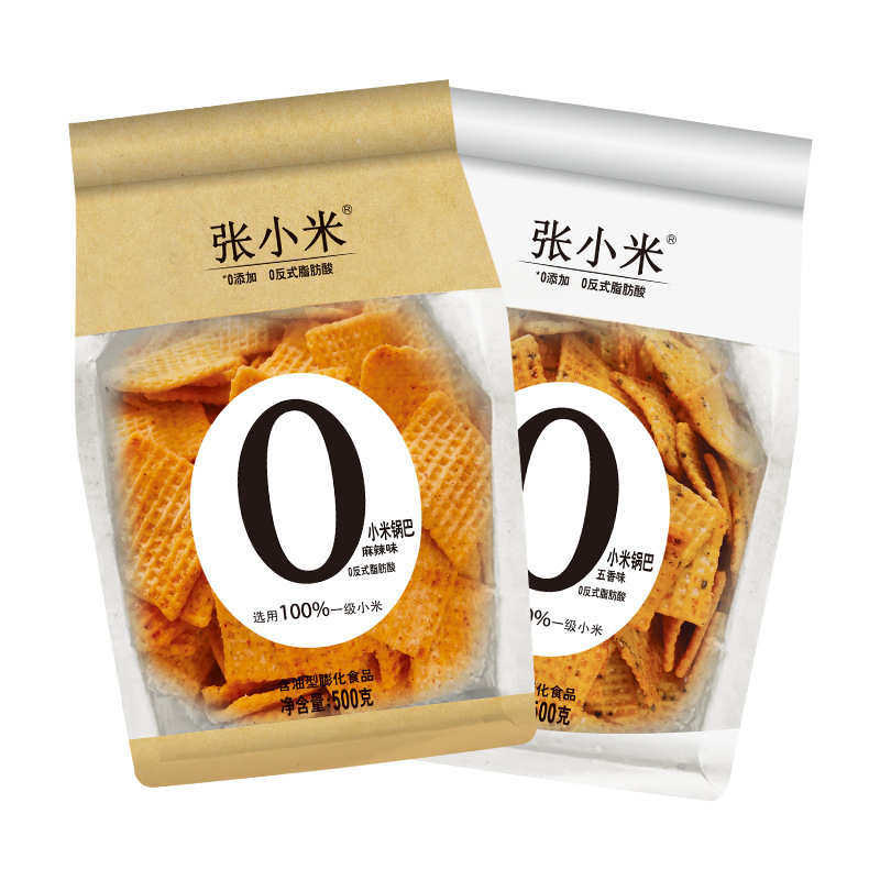 张小米0添加剂小米锅巴爆款解馋零食500g 麻辣/五香味 官方旗舰店|undefined