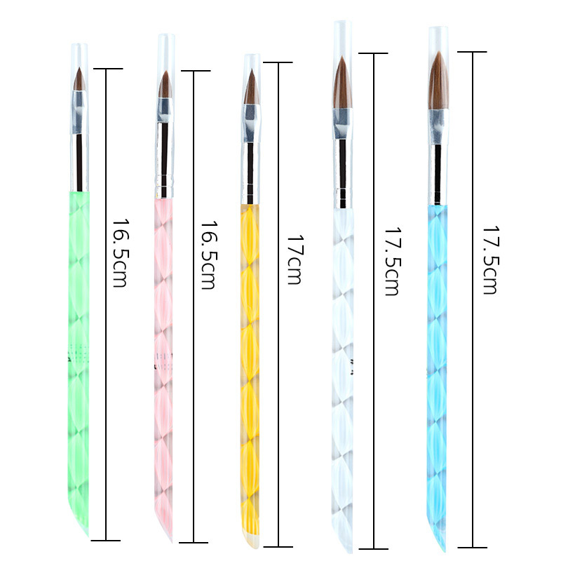 rosalind美甲水晶雕花筆5只裝水晶光療筆美甲店 指甲造型筆刷工具