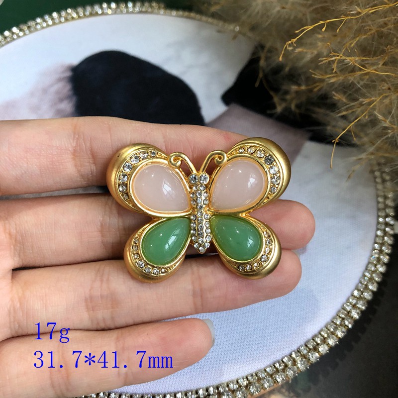 Women'S Gender Retro Butterfly Alloy Inlay Artificial Gemstones Women's Brooches