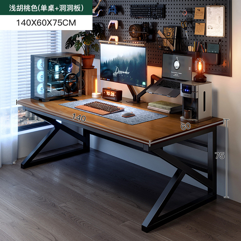 Escritorio para computadora de madera maciza Escritorio para uso doméstico Escritorio simple Dormitorio Escritorio para estudiantes Escritorio para juegos Escritorio largo Banco de trabajo