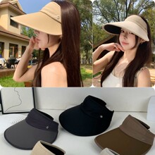 2026新款防晒遮阳帽女夏季大檐空顶帽百搭显脸小时尚渔夫帽