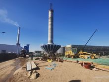 30吨钢绞线液压千斤顶提升系统施工现场