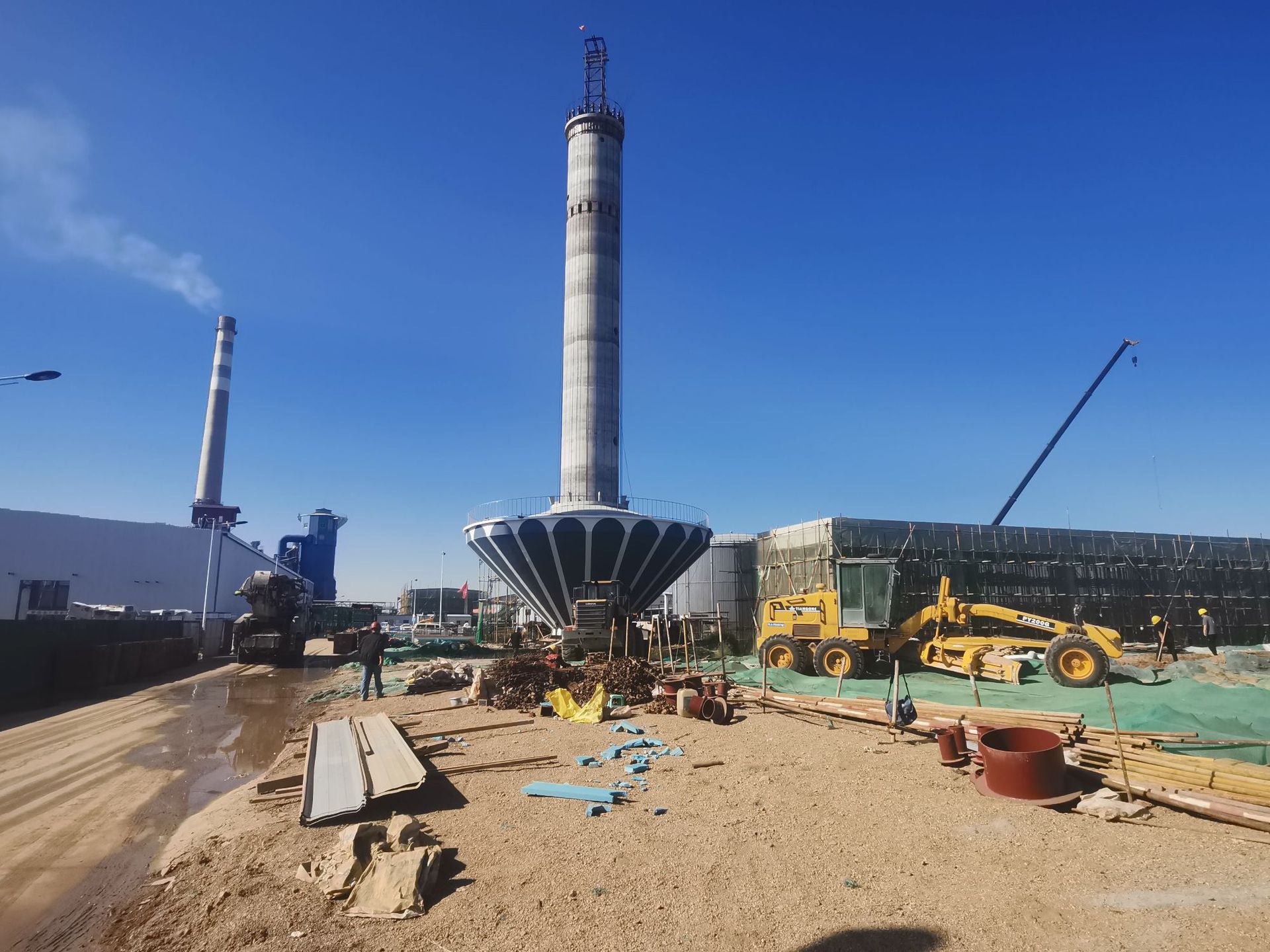 30吨钢绞线液压千斤顶提升系统施工现场