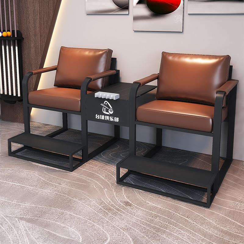 Conjunto de sofá y mesa para sala de billar, sillas de visualización integradas, sillas de descanso sencillas para sala de billar, sofá para ver partidos, sillas de visualización para sala de billar.