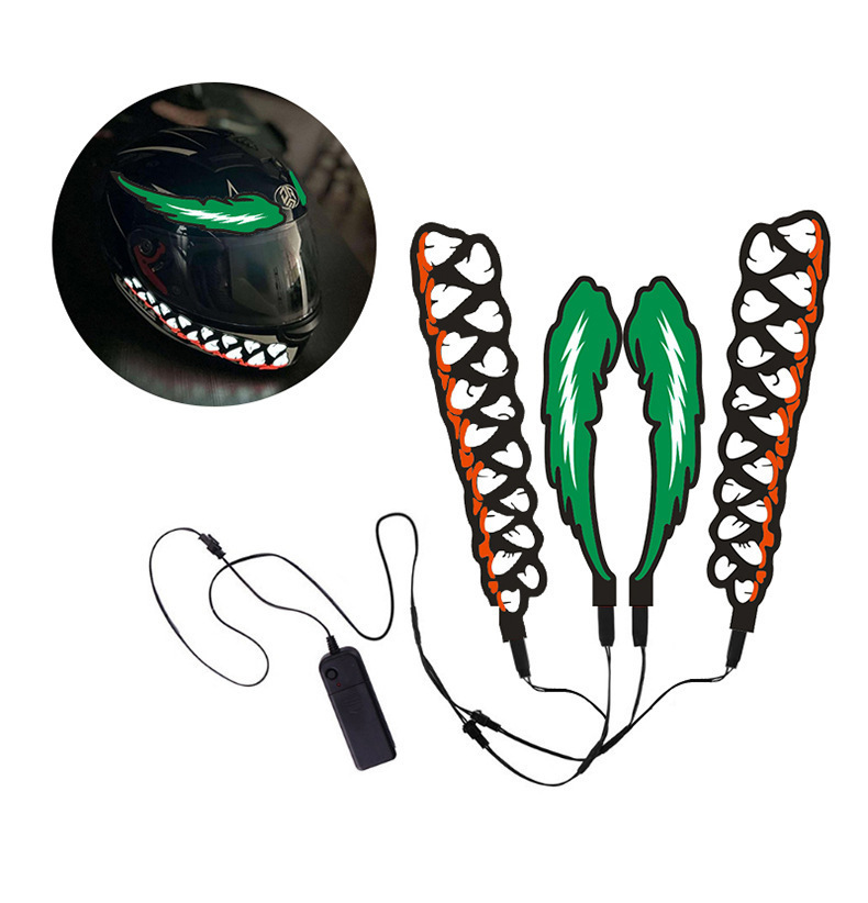 Motorcycle helmet light strip decoration, adhesive luminous strip, car light glow fluorescent, hot-selling, colorful, ultra-thin