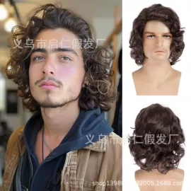 假发长卷发;假发短卷发;男士假发