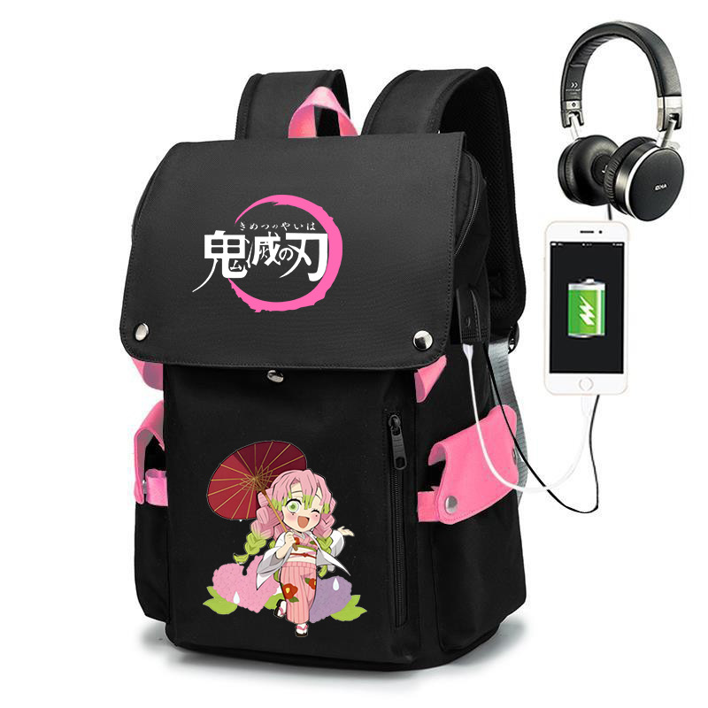 Anime periférico Ghost Blade carbón Zhilang Junior High School mochila antirrobo mochila Oxford tela resistente al desgaste bolso de los hombres