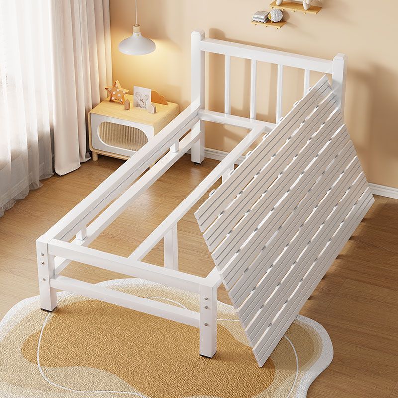 Wrought Iron Children's Spliced Bed with Wide Guardrails for Boys and Girls Single Bedside Bed Baby Spliced Large Bed