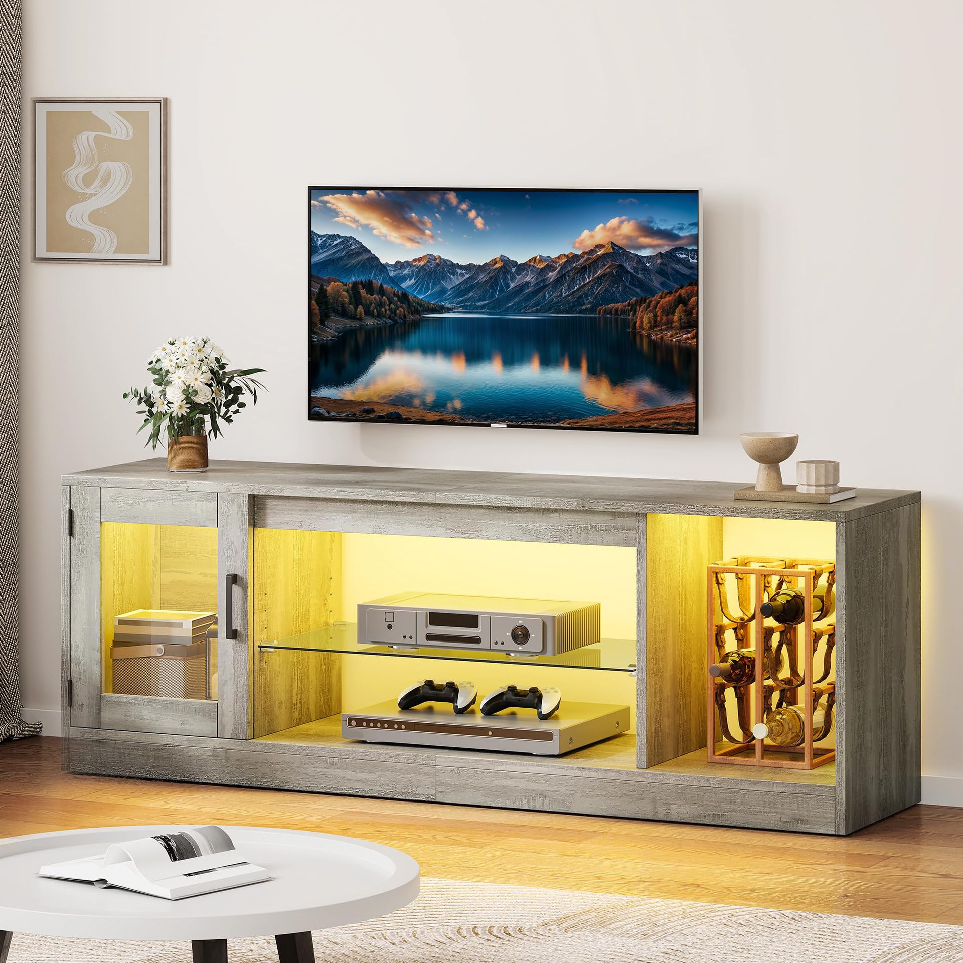 Tv Cabinet Small Apartment Floor-Standing Storage Cabinet Floor Cabinet Living Room Bedroom High Cabinet 2025 New Simple Modern Tv Cabinet