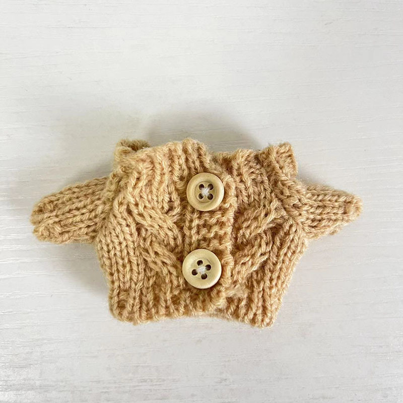 15cm ciego caja pull paño suéter pantalones macaron labubu colgante muñeca suéter Año Nuevo suéter lindo