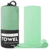 Mint green cylinder bag
