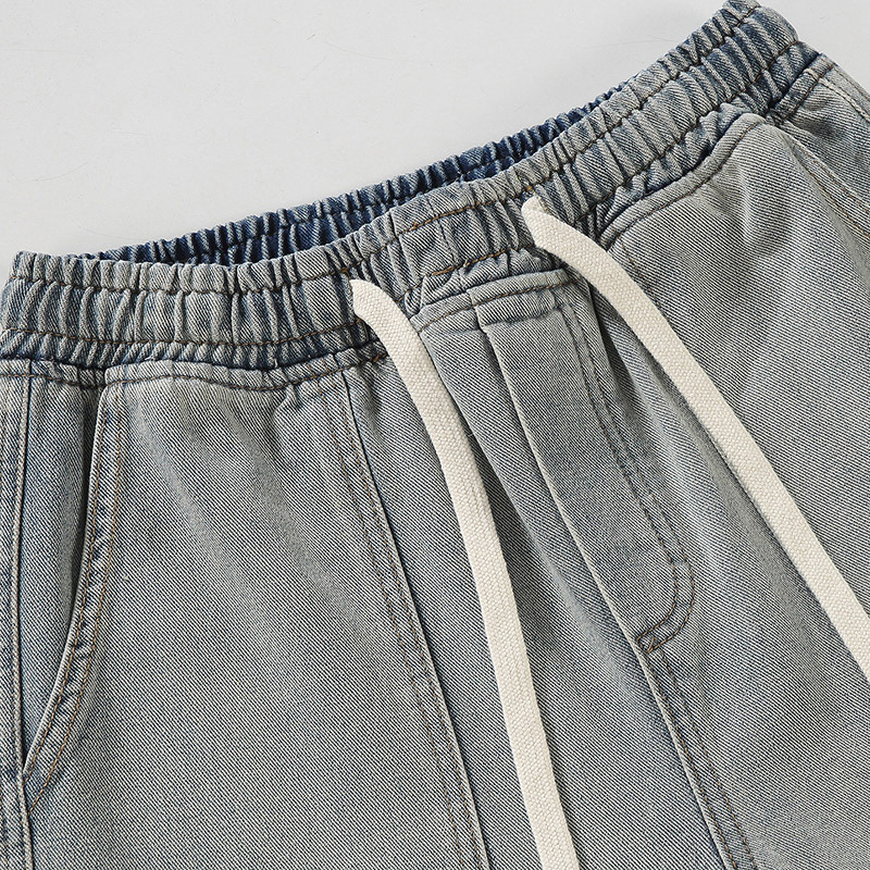 Men's Clothing jeans men's summer thin washed old high street straight loose trendy brand boys wide leg long pants_voghion.com