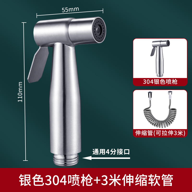 304 실버 스프레이 건 + 3m 텔레스코픽 튜브
