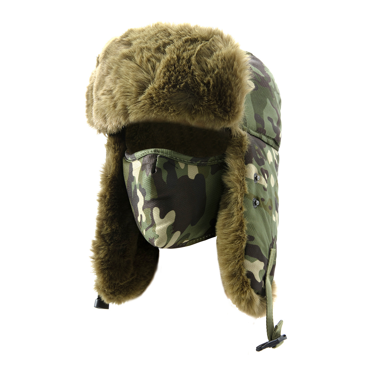 Sombrero invierno Thunderbolt sombrero hombre camuflaje grueso sombrero de esquí calentamiento almacenamiento de calor guantes de terciopelo sombrero de vuelo moda de personalidad
