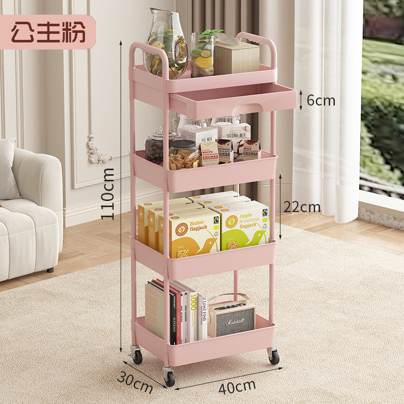 Estante de almacenamiento vertical para cocina con cajones, el fabricante suministra carritos para salones de belleza, estantes de almacenamiento prefabricados para dormitorios, carritos. image 8