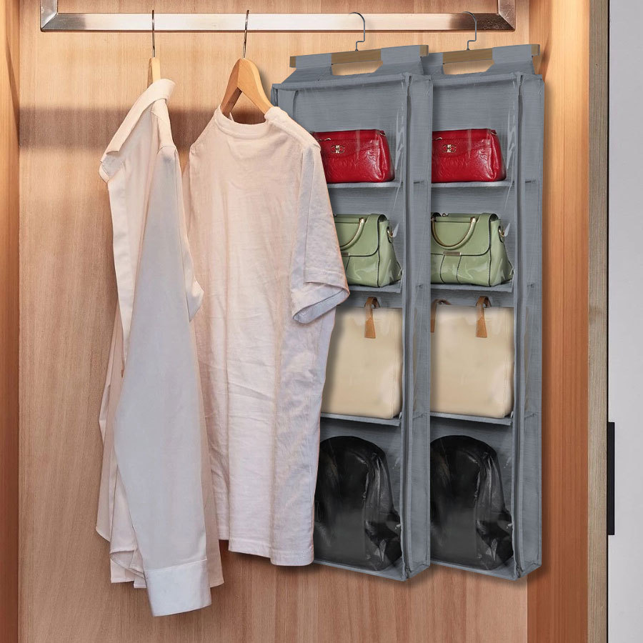 Casa e giardino Portaoggetti in tessuto Borsa appesa Borsa trasparente per oggetti vari Armadio per guardaroba Portaoggetti appesa Borsa appesa_voghion.com
