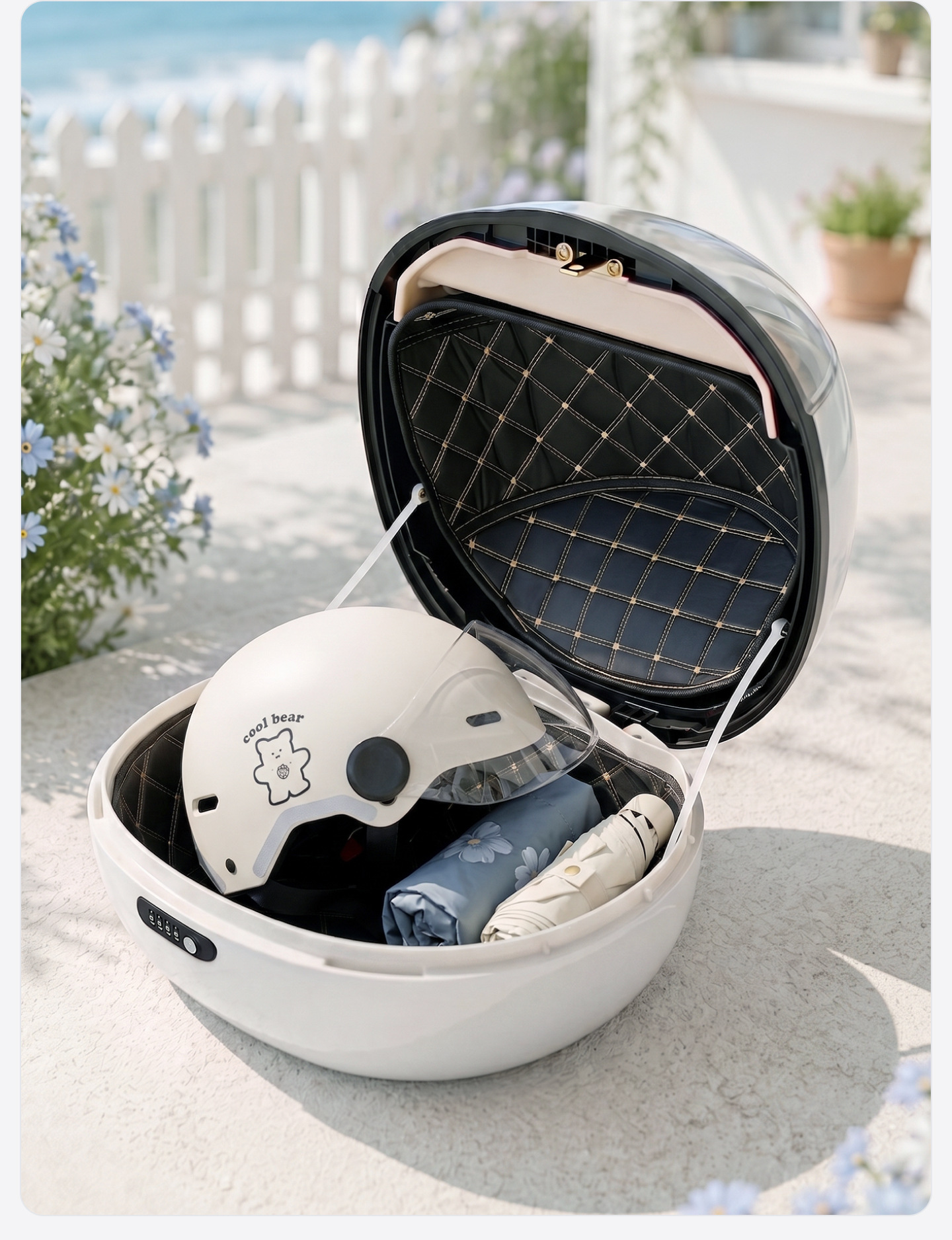 Universal storage box for electric vehicle trunk, waterproof, large capacity, suitable for Ninebot and Niu motorcycles, electric scooters, and as a tool box