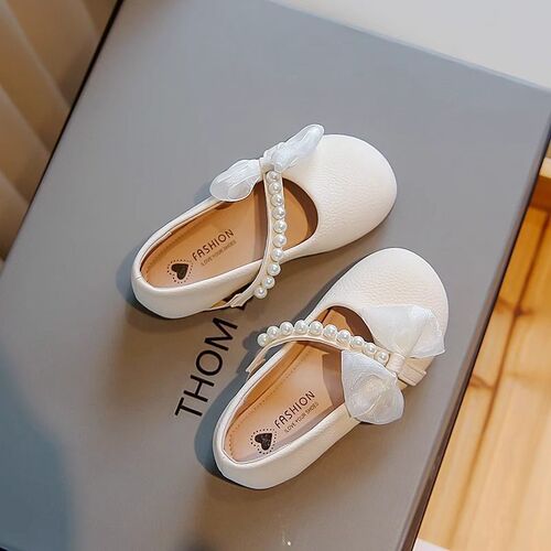 Girls' Spring New Children's Shoes Soft Sole British Style Matchable Loafers for Girls Princess Shoes