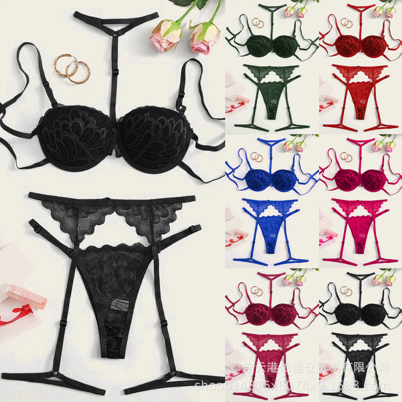 AliExpress Women Sexy Underwear Lace Garter Strap Pajamas Intimate Underwear Sexy Clothing Bra
